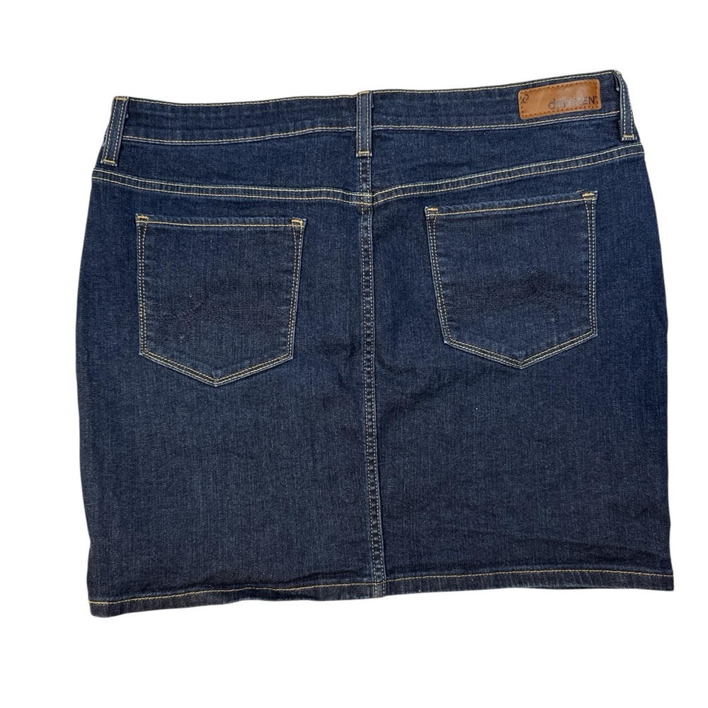 Levi”s Denizen Denim Skirt Size 16 Stretch Dark Wash - Picture 2 of 6